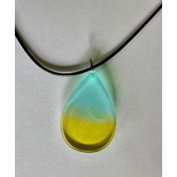 Blue and Yellow Drop Necklace