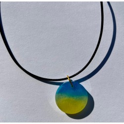 Blue and Yello Circle Necklace