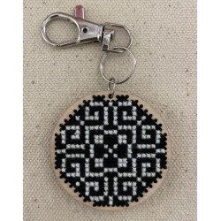 Keychain - Wooden Embroidery