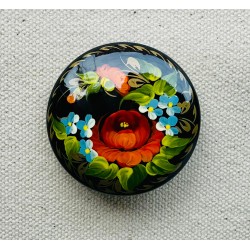 Wooden Pin with flowers