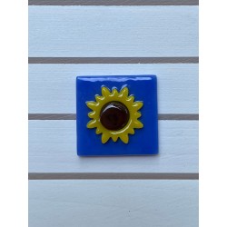 Glass magnet - sunflower