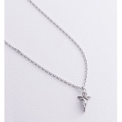 Silver necklace with Angel